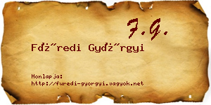 Füredi Györgyi névjegykártya